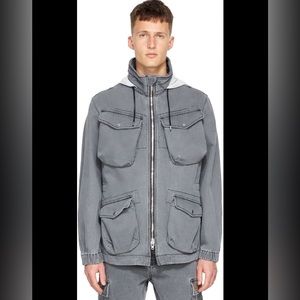 Kenzo Men Grey Demi Utility Parka